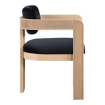 Sacha Velvet Upholstered Dining Chair in Black