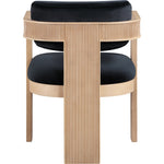 Sacha Velvet Upholstered Dining Chair in Black