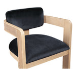 Sacha Velvet Upholstered Dining Chair in Black