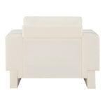 Madeline Chenille Fabric Upholstered Chair in Cream