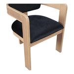 Sacha Velvet Upholstered Dining Chair in Black