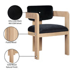 Sacha Velvet Upholstered Dining Chair in Black