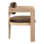 Sacha Velvet Upholstered Dining Chair in Brown