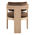 Sacha Velvet Upholstered Dining Chair in Brown