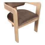 Sacha Velvet Upholstered Dining Chair in Brown