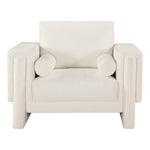 Madeline Chenille Fabric Upholstered Chair in Cream