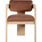 Sacha Velvet Upholstered Dining Chair in Cognac