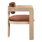 Sacha Velvet Upholstered Dining Chair in Cognac