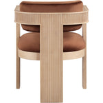 Sacha Velvet Upholstered Dining Chair in Cognac