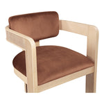 Sacha Velvet Upholstered Dining Chair in Cognac