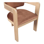 Sacha Velvet Upholstered Dining Chair in Cognac