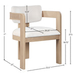 Sacha Velvet Upholstered Dining Chair in Cream