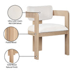 Sacha Velvet Upholstered Dining Chair in Cream
