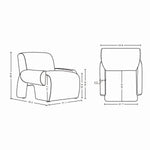 Verandah Chenille Lounge Chair in Beige