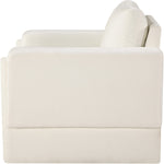 Madeline Chenille Fabric Upholstered Chair in Cream