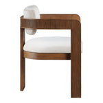 Sacha Velvet Upholstered Dining Chair in Cream