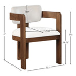 Sacha Velvet Upholstered Dining Chair in Cream