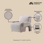 Verandah Chenille Lounge Chair in Beige