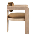 Sacha Velvet Upholstered Dining Chair in Saddle