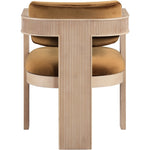 Sacha Velvet Upholstered Dining Chair in Saddle