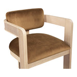 Sacha Velvet Upholstered Dining Chair in Saddle