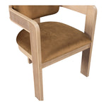Sacha Velvet Upholstered Dining Chair in Saddle