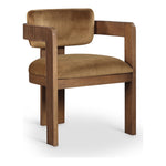 Sacha Velvet Upholstered Dining Chair in Saddle