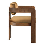 Sacha Velvet Upholstered Dining Chair in Saddle