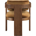 Sacha Velvet Upholstered Dining Chair in Saddle