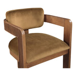 Sacha Velvet Upholstered Dining Chair in Saddle