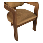 Sacha Velvet Upholstered Dining Chair in Saddle
