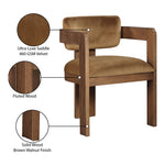 Sacha Velvet Upholstered Dining Chair in Saddle