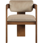 Sacha Velvet Upholstered Dining Chair in Beige