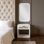 Artisto Ash Veneer Frame Mirror in White