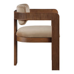 Sacha Velvet Upholstered Dining Chair in Beige