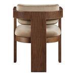 Sacha Velvet Upholstered Dining Chair in Beige