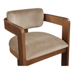Sacha Velvet Upholstered Dining Chair in Beige