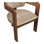 Sacha Velvet Upholstered Dining Chair in Beige