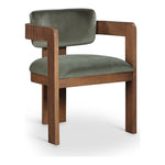 Sacha Velvet Upholstered Dining Chair in Green