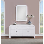 Artisto Ash Veneer Frame Mirror in White