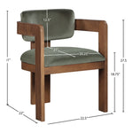 Sacha Velvet Upholstered Dining Chair in Green