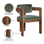 Sacha Velvet Upholstered Dining Chair in Green