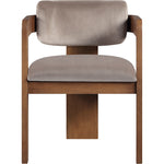 Sacha Velvet Upholstered Dining Chair in Taupe