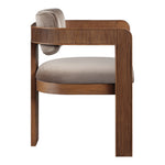 Sacha Velvet Upholstered Dining Chair in Taupe