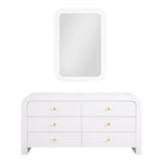 Artisto Ash Veneer Frame Mirror in White
