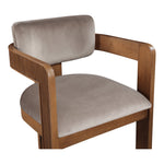 Sacha Velvet Upholstered Dining Chair in Taupe