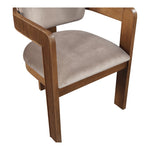 Sacha Velvet Upholstered Dining Chair in Taupe