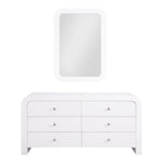 Artisto Ash Veneer Frame Mirror in White