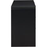 Sage Solid Wood And Natural Cane Wood Dresser in Black