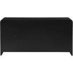 Sage Solid Wood And Natural Cane Wood Dresser in Black
